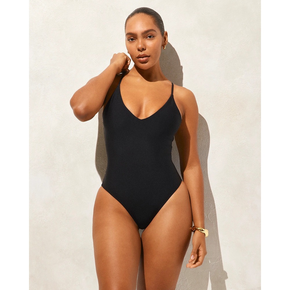 J. Crew Long-torso Lana one-piece in Classic Sculpt Black Size 8 NWT